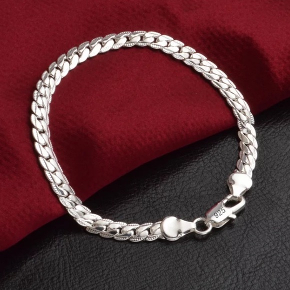 NEW 925 STERLING SILVER 5MM Snake Chain Bracelet - Picture 2 of 6